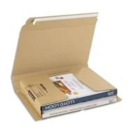 Etui postal en carton brun, fermeture adhésive Standard - Dimensions : L33 x H1 x P25 cm