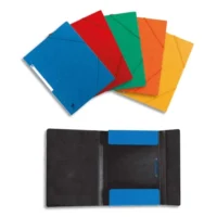 OXFORD Chemise 3 rabats à élastique BOSTON en carte lustrée 5/10e, 390g. Format A4. Coloris assortis