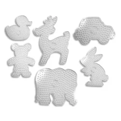 PERLOU Kit d'activité perles à repasser, 1000 perles assorties, 1 plaque, thème l'univers des neiges