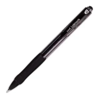 UNI-BALL Stylo à bille rechargeable pointe moyenne rétractable encre Noire corps avec grip LAKNOCK