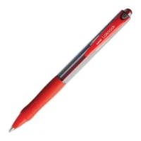 UNI-BALL Stylo à bille rechargeable pointe moyenne rétractable encre Rouge corps avec grip LAKNOCK