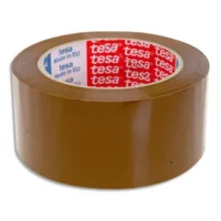 TESA Adhésif d'emballage Polypropylène sans solvant silencieux 45 microns - H50 mm x L100 mètres Havane