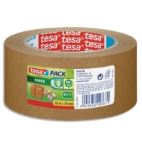 TESA Adhésif d'emballage recyclable en Polypropylène silencieux 107 microns - H50 mm x L50 mètres Havane