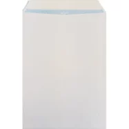 PERGAMY Boîte de 250 pochettes velin Blanc 90g C4 229x324 mm fenêtre 50x100 mm auto-adhésives