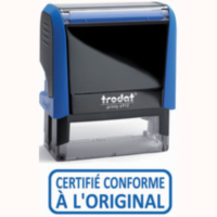 Trodat Tampon de texte X-print 4912 "CERTIFIE CONFORME A L'ORIGINAL"