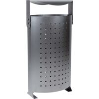 Corbeille gris martelé 85 L